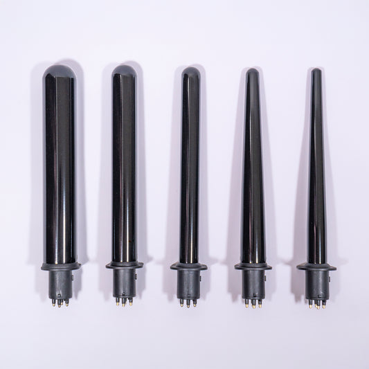 Kit Profesional Stylise Ferro Con 5 Puntas+plancha 6 en 1 Color Negro